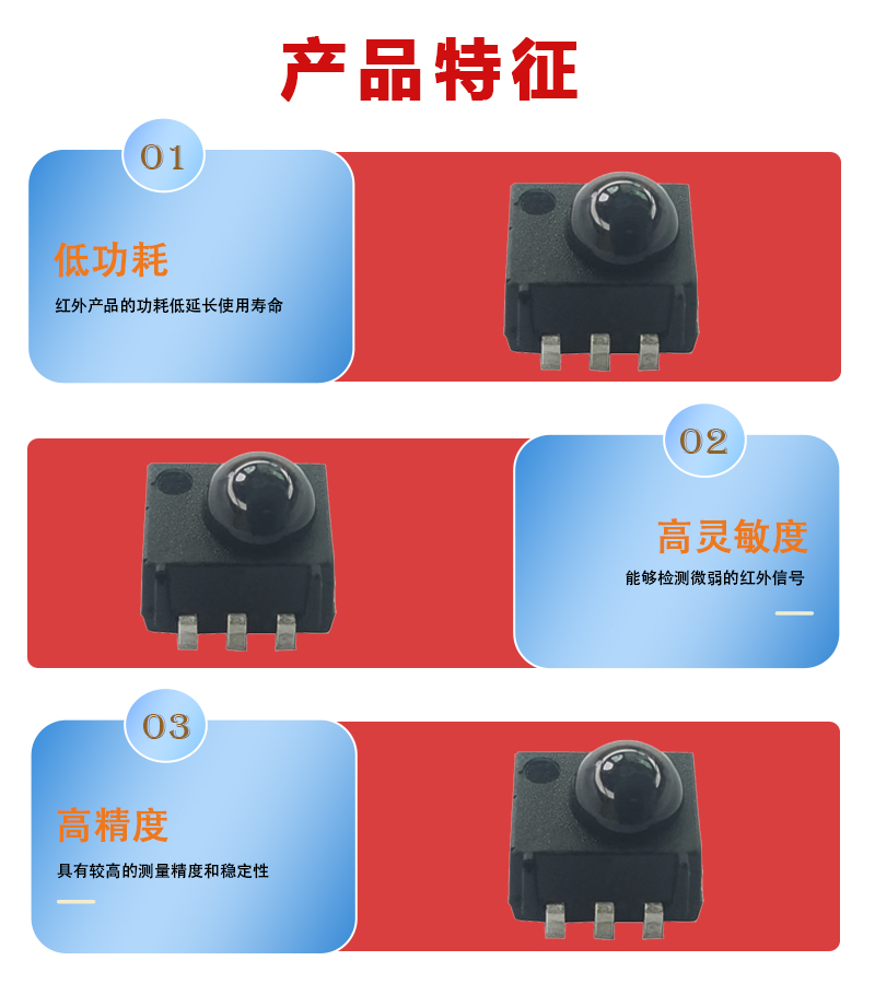 “貼片側(cè)貼紅外接收頭特征，低功耗接收頭”/