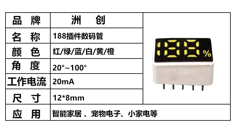 “188插件數(shù)碼管，12*8數(shù)碼管”/