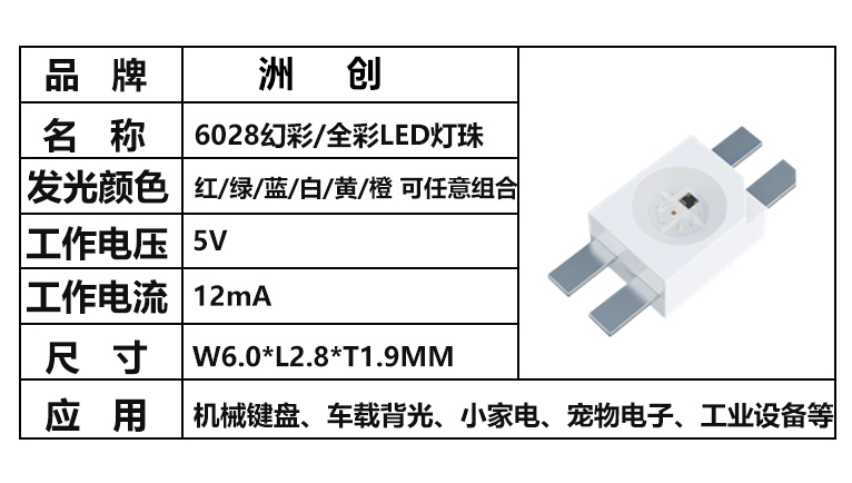“6028全彩燈珠，6028幻彩燈，6028燈珠”/